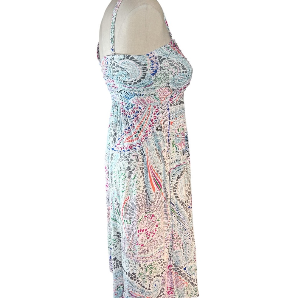Soma Paisley Spaghetti Strap / Strapless Convertible Knit Dress Sz XS EUC - Picture 2 of 7